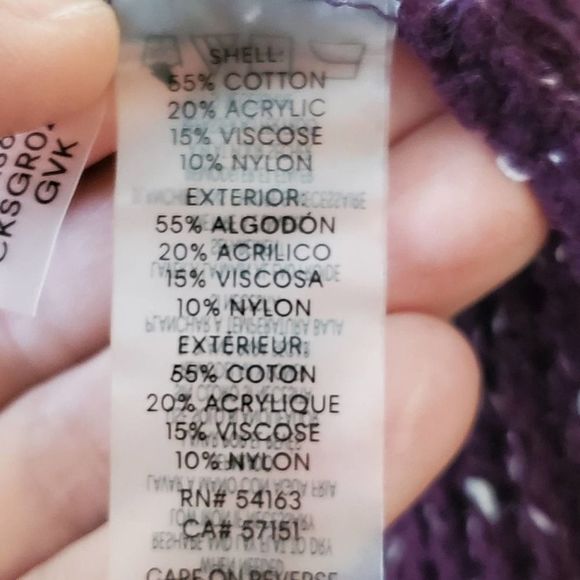 CALVIN KLEIN plus Size purple Space-Dye Cowlneck Sweater 1X 3X new! - Picture 9 of 12